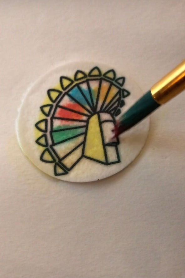 Watercolor Keeper Button